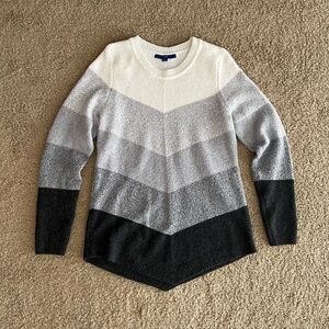 Chevron Sweater - Black, Gray, White